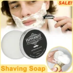 Mens Shaving Cream Hand Made Smooth Texture Mens Beard Shaving Soap Dense Bar Keep The Face Fresh And Clean Organic Foam Shaving - Image 2