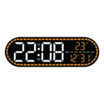 Large Digital Wall Clock Temperature and Date Week Display Electronic LED Table Alarm Clocks Brightness Adjustable 12/24H Format