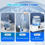 Mini Washing Machine Cup USB Rechargeable 4000mAh Portable 3 Modes Laundry Cleaner IPX Waterproof Travel Washing Machine - Image 5