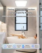 Rechargeable Dimmable Ceiling Light USB 5V 3 Colors LED Flush Mount Ultrathin Motion Sensor Ceiling Lamp Remote Control Timer - Image 6