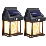 Solar-Powered Waterproof Outdoor Wall Light with Motion Sensor Tungsten Filament Garden Yard Decoration LED Lamp 3 Modes 1-4Pcs