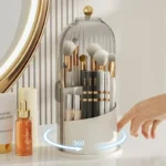 Makeup Brush Holder 360° Rotating Desktop Makeup Organizer Lipstick Eyebrow Pencil Containe - Image 3