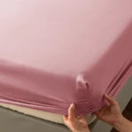High Quality Fitted Sheet – Microfiber Soft Touch, Deep Pocket 25cm, Wrinkle Free Anti-Slip, Solid Color Twin/Full/Queen/King
