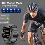 AI Voice Assistant Smart Watch, 1.96'' HD Screen Activity Trackers with 100+Sports/ Bluetooth Call/ SMS Alerts/ Flashlight - Image 2