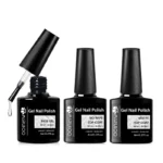 3pc Base Gel No-wipe Matte Top Coat Nail Gel Polish Set Long Lasting Functional Nail Art Soak Off UV LED Gel For Nails Manicure