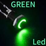 1NO High head Waterproof Metal Push Button Switch LED Light Self-locking/reset 3/6/12/24/220V 8/10/12/16mm Oxidized black