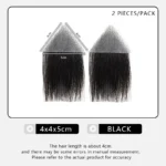 Forehead Patch 100% Human Hair Hairpiece Sideburns Toupee Invisible Seamless Ultra Thin Skin PU Men's Hairline Sideburn Patch - Image 17