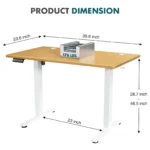 JHK  Ergonomic Electric Standing Desk Height Adjustable Computer Desk Large Work PC Table Home Office Writing Gaming Desks
