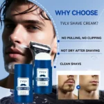 Refreshing and cleansing shaving cream, deep cleansing, moisturizing without greasiness, men's facial care shaving cream - Image 2