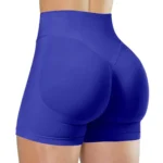 Summer High Waisted Yoga Shorts Fashionable and Sexy Running Fitness Pants Solid Color Yoga Leggings - Image 7