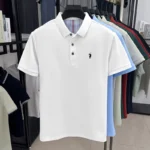 100% pure cotton short sleeved men’s polo shirt summer fashion high-end brand pony embroidery golf top casual business T-shirt