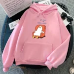 I'M SICK EVERYHING Funny Duck Cartoon Printed Hoodies Casual Sweatshirts for Women Winter Fleece Harajuku Street Hoody - Image 3