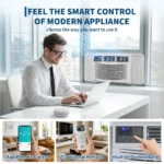 12000 BTU Window Air Conditioner Cools 550 Sq Ft, Quiet AC Unit With Remote, Auto-Cool & Energy Saving For Bedroom Office - Image 4