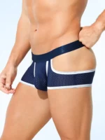 Men's ice silk bullet split underpants with breathable mesh at the four corners, summer thin men's sports straight-cut shorts - Image 9