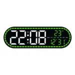 Large Digital Wall Clock Temperature and Date Week Display Electronic LED Table Alarm Clocks Brightness Adjustable 12/24H Format