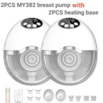 Breast Pump Electric Handsfree BPA Free With Heating & UV Sterilize Lid Optional Wireless Upgrade Wearable Breastfeeding Pump