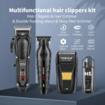 hiena Finish Machine Electric Professional Electric Hair Clippers Beard Clipper Rechargeable Men’s Shaver Hair Trimmer Kit