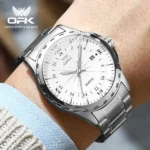 OPK Brand Steel Belt Dual Calendar Men's Quartz Watch 6003 - Image 2