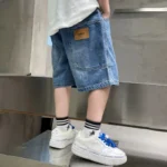 New Boys Summer Fashion Denim Shorts Kids Casual Loose Thin Knee-Length Trousers for 3-12 Years Teenager Outdoor Jeans Pants - Image 5