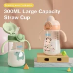 MAMIJOY 300ml Baby Water bottles Baby Feeding Cup With Straw Children Learn Feeding Drinking Bottle Kids Training Cups BPA Free