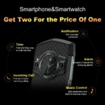 Unihertz Tick Tock 5G Rugged Smartphone Android 128GB 48MP Camera Cellphone 6000mAh Phone with Dual-Screen IP 68 Waterproof