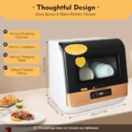 Portable Countertop Dishwasher 4 Washing Programs Mini Dishwasher 360 Rotating Spray Dish Washing Machine for Home Apartments R