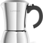 9 Cup Stovetop Espresso Maker - Stainless Steel Italian Cuban Mocha Coffee Pot for Home Brewing