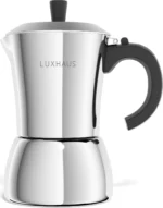 9 Cup Stovetop Espresso Maker - Stainless Steel Italian Cuban Mocha Coffee Pot for Home Brewing