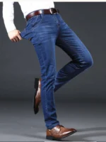 New Men Light Luxury Stretch Slim Fit Pants Comfortable