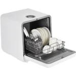 Portable Dish Washer Countertop with Faucet & Manual 5L Water Tank Modes Water Inlet Compact with More Space Inside 6 Programs