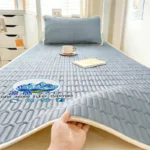 2026 New Summer Cooling Mattress Pad, Solid Color Latex & Ice Silk Mat Washable Foldable Bed Cover for Home Dorm Single Double