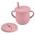 Kids Cup Silicone Food Storage Box Solid Color Baby Sippy Cup Portable Children Snacks Container with Lid Scale BPA Free 200ml - Image 21