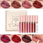 8 pcs matte liquid lipstick, lip glaze - waterproof, non-stick, long-lasting lip gloss, brown, pink, purple and red tones - Image 4