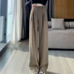 Elegant Wide Leg Pants Women High Waist Black Baggy Pants Office Ladies Fashion Loose Suit Trousers Streetwear - Image 3