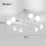 Nordic Minimalist Pendant Light Ceiling Lamp LED Chandelier Suitable for Bedrooms Living Rooms Black Gold Lighting Decoration - Image 13