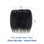 10cm Hair Bangs for Mens Clips in Real Hair Bang Cover High Forehead 100% Human Hair Bangs Fringe Extension for Volume - Image 6