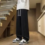 Casual Trousers for Men's Summer New Ice Silk Trendy Sports Loose Straight Tube for Men - Image 2