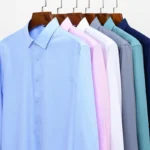 Quality Stretch Men Shirt Bamboo Fiber Long Sleeve Anti-wrinkle Non-ironing Slim Fashion Casual Business Office White Shirt - Image 4