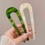 U-Shaped Hair Fork Fashion Tortoiseshell Acetate Hairpin Women Geometric Headwear Hair Sticks Girls New Hair Clips Accessories - Image 16