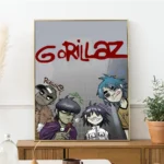 Nordic Pop Gorillaz Poster Self-adhesive Art Waterproof Paper Sticker Coffee House Bar Room Wall Decor - Image 11