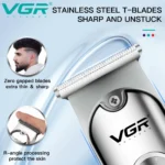 VGR Hair Trimmer Professional Hair Clipper Wireless Hair Cutting Machine Electric Zero Cutting Machine Trimmer for Men V-071 - Image 3