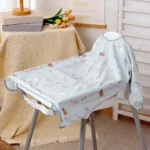 Elinfant Long Sleeve Baby Bibs Waterproof Feeding Eating Bibs Playing Painting Aprons Washable Coverall Highchair Cover