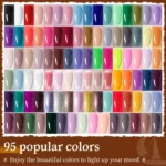100 PCS Gel Nail Polish Kit with Base & Top Coat, No Wipe Soak Off, Matte & Glossy Finish for Manicure Lovers - Image 3