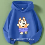 Kids Bluey Hooded Sweatshirt Fall Winter Warm Soft Pullover Comfortable Playwear for Boys Girls - Image 17