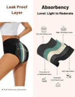 3PCS/lot Menstrual Panties For Menstruation 4-Layer Leak Proof Sanitary Heavy Absorbent Menstrual Period Underwear Panties Woman - Image 3