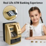Cash Coins Saving Box Christmas Gift Password Money Box Electronic Piggy Bank Automatic Deposit Banknote ATM Bank Safe Box ATM