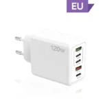 120W Fast Charger 5 Ports USB C PD Charger Quick Charge 3.0