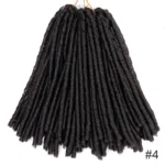 14inch 70g/Pack Faux Locs Synthetic Braiding Hair Extensions Afro Hairstyles Soft Dreadlock Brown Black Bug Crochet Braids - Image 14