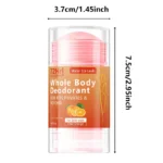 Full Body Deodorant Stick, 45g - Aluminum-Free, Long-Lasting Freshness, Mild Moisturizing with Orange Extract, Suitable for Men and Women, Portable, Suitable for Daily Use and Travel - Image 2