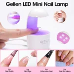 GELLEN Gel Nail Tips Kit 240Pcs Pre Shaped Short Square Soft Tips 15g Solid Gel Glue UV LED Lamp DIY Manicure Set Long Lasting